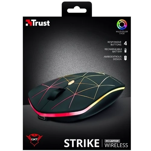 Мышь Trust GXT 117 Strike (22625): Эргономика симметричная для левшей
