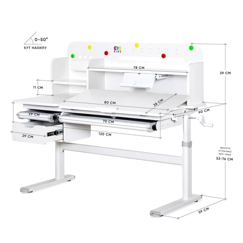 Детский стол Evo-kids TH-360 Plus Grey (TH-360 WG/G Plus): Тип Парта