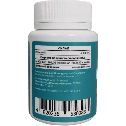 Biotus Melatonin 3 mg Мелатонин 60 Капсул: Форма выпуска Капсулы