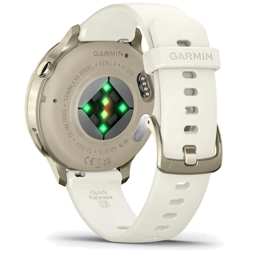 Смарт-годинник Garmin Venu 4 41mm Lunar Gold with Bone Silicone Band (010-03013-00)