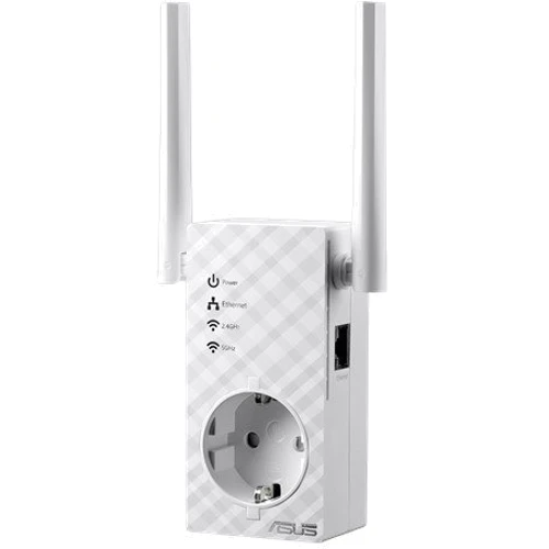 Точка доступу Wi-Fi Asus RP-AC53 (AC750, 1хLAN, розширювач зони Wi-Fi-покриття, 2 зовнішніх антени): Максимальна швидкість 300 + 433 Мбіт / с