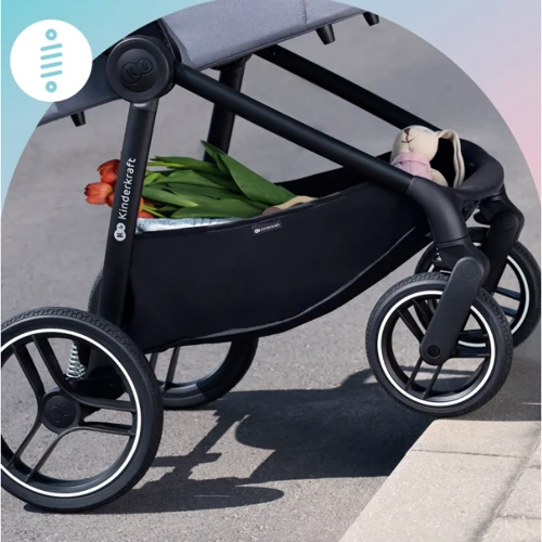 Универсальная коляска 2 в 1 Kinderkraft Nea Deep Grey (KSNEA000DGR2000): Ширина шасси 60