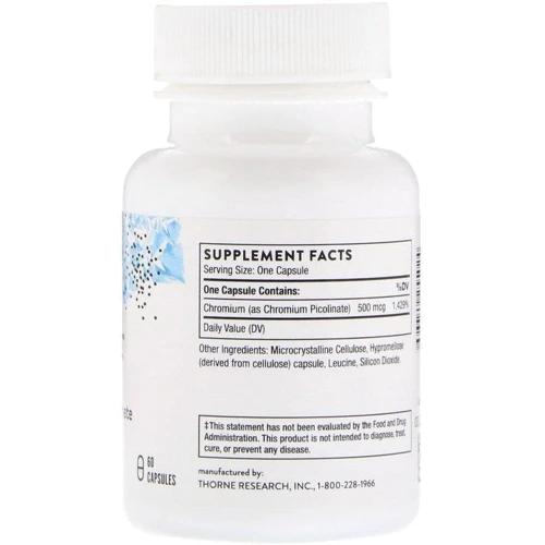 Thorne Research Chromium Picolinate 60 Caps Хром пиколинат: Тип хром