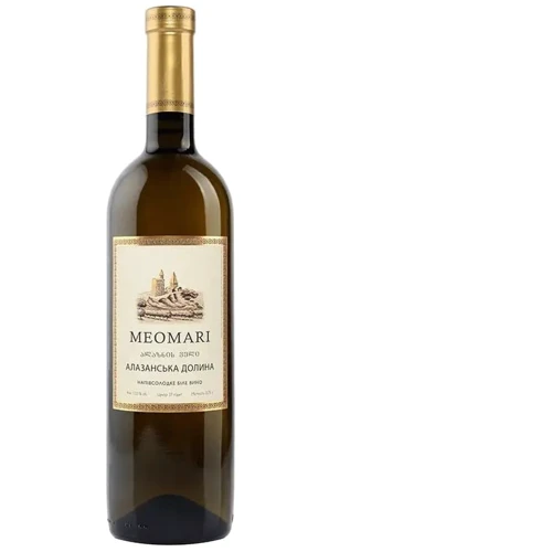 Вино MEOMARI Алазанская долина, белое полусладкое, 0.75л 12% (DIS4860004901637)