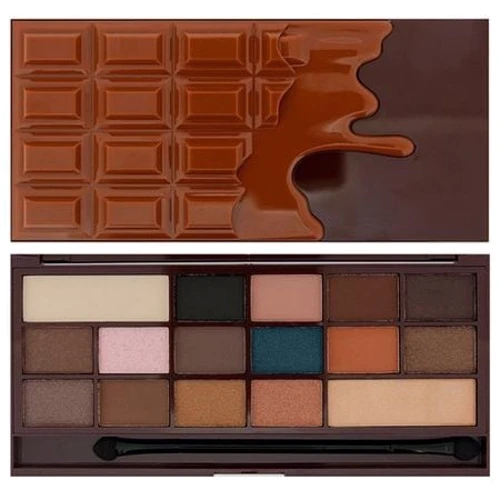 Makeup Revolution Chocolate Pigment Palette Salted Caramel Тени для век Палетка 16 цветов 21.5 g