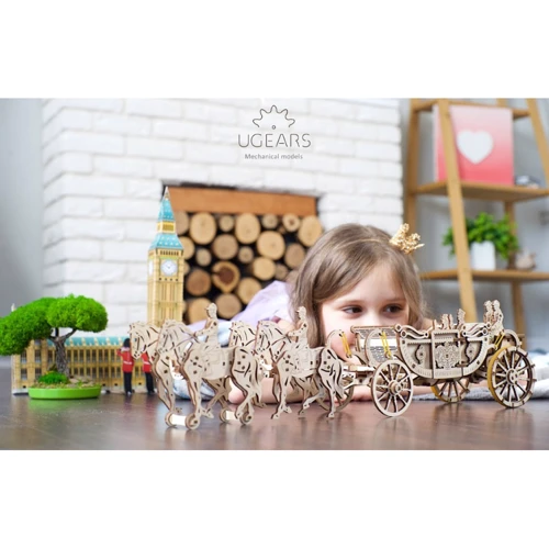 Механический 3D пазл UGEARS "Королевская карета" (70050): Количество фрагментов, шт 290