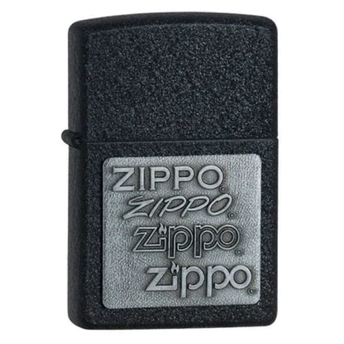 Зажигалка Zippo PEWTER EMBLEM BLACK CRACKLE (363)