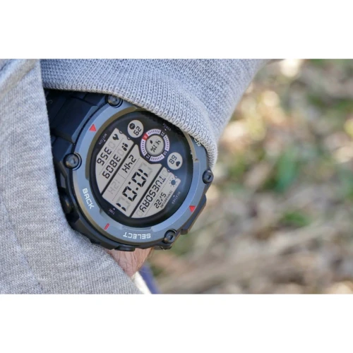 Смарт-часы Amazfit T-Rex Ultra Abyss Black: Особенности Водонепроницаемые, С большой автономностью, Компас, Противоударные, Металлический корпус, Большой экран