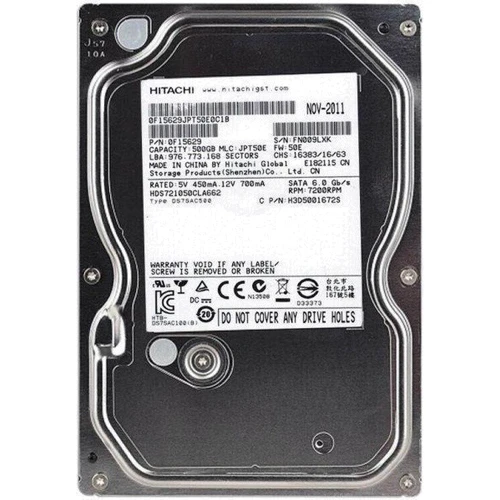 Внутренний жесткий диск Hitachi (HGST) 500GB (HDS721050CLA662, 0F15629) RB