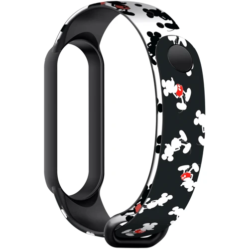 Ремінець ArmorStandart Cartoon Mickey Siluet Black (ARM59256) for Xiaomi Mi Smart Band 5/6/7