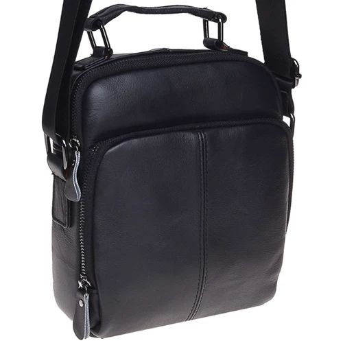Мужская сумка планшет Borsa Leather черная (K10118-black): Материал Натуральная кожа