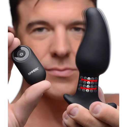 Анальная пробка с вибрацией Rimmers Gyro-M Rimming Plug (черный)