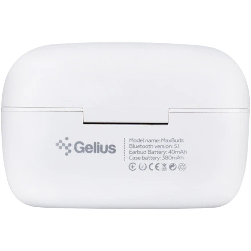 Навушники Gelius MaxBuds GP-TWS025 White: Тип випромінювача динамічний