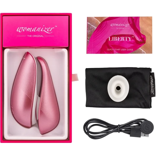 Клиторальный стимулятор Womanizer Liberty Pink rose pink