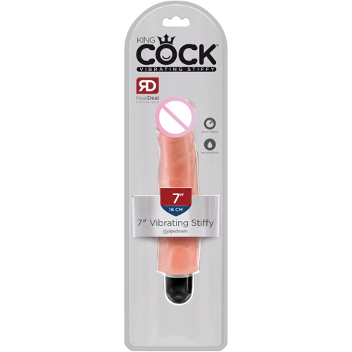 Фаллоимитатор Pipedream King Cock 7" Vibrating Stiffy (PD552221)