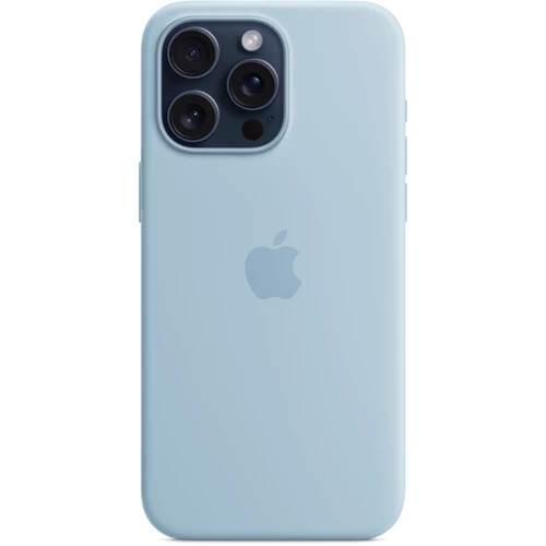 Чехол для iPhone Apple iPhone 15 Pro Max Silicone Case with MagSafe - Light Blue (MWNR3ZM/A): Цвет голубой
