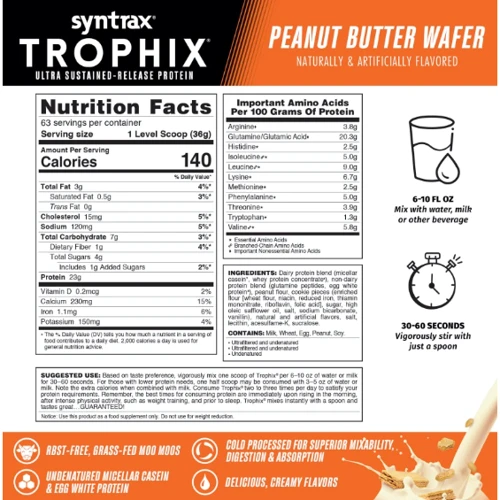 Протеїн Syntrax Trophix 2270 g / 63 servings / Peanut Butter Wafer: Вид Многокомпонентные