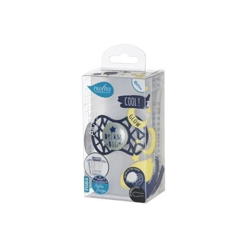Пустышка Nuvita 7085 Air55 Cool Dream Big симметричная 6m+ синяя (NV7085GBM) фото 5