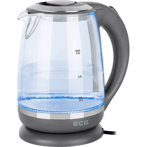 Электрочайник ECG RK 2020 Grey Glass: Мощность, Вт 2200
