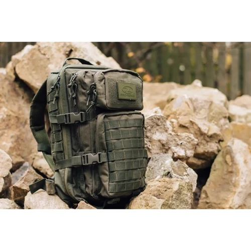 Рюкзак тактический Highlander Recon Backpack 28L Olive оливковый (TT167-OG): Тип ручки Поясной ремень, Плечевой ремень, Короткая ручка