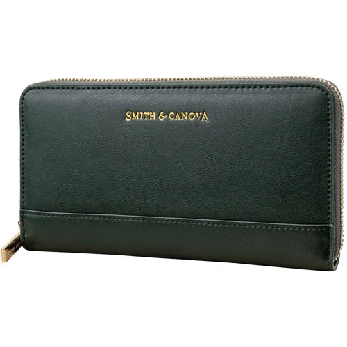Жіночий гаманець Smith & Canova зелений (FUL-26813-dkgreen): Матеріал Натуральна шкіра