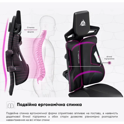 Геймерское кресло Cyberlux V10 Black (арт. GM- V10 PB) фото 8