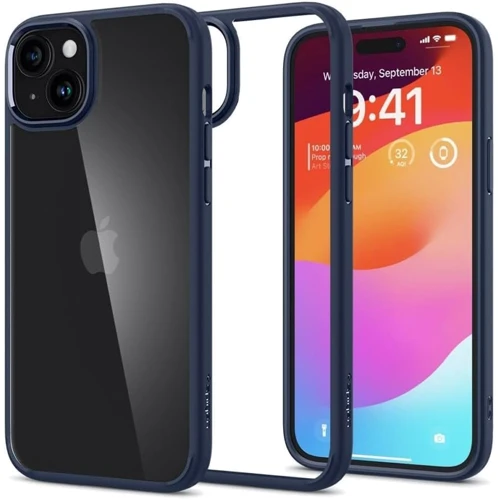 Чехол для iPhone Spigen Crystal Hybrid Navy Blue (ACS06460) for iPhone 15 Plus