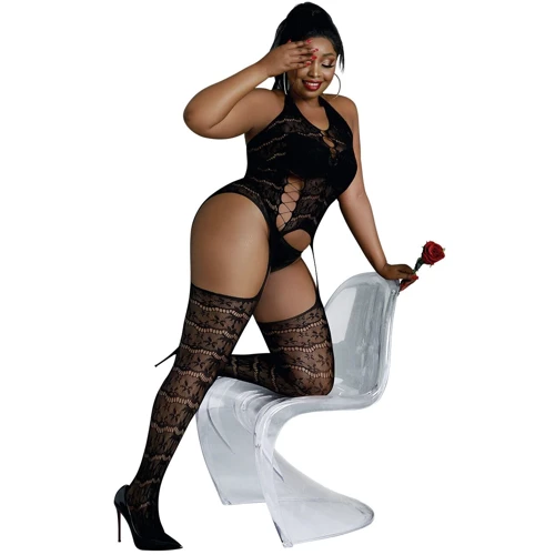 Бодистокинг Moonlight Lingerie Model 02 Plus Black