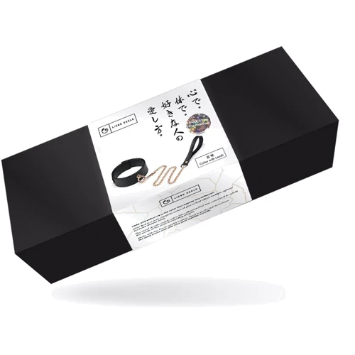 Ошейник с поводком Liebe Seele Black Organosilicon Collar with Leash