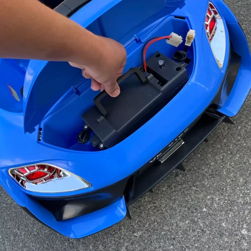Електромобіль Kidsauto Tesla Style синій: Вид автомобіль