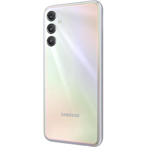 Смартфон Samsung Galaxy M34 5G 8/128Gb Prism Silver M346B: Камера Потрійна 50 Мп (f/1.8) + 8 Мп (f/2.2) + 2 Мп (f/2.4) / LED спалах / HDR / Фронтальна 13 Мп (f/2.2)