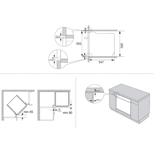 Духовой шкаф электрический Gorenje BO735E20X-2: Размеры 59.5х59.7х54.7 см