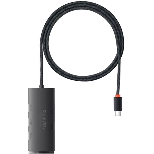 Адаптер Baseus Adapter Lite Series USB-C to 4хUSB3.0+USB-C Black (WKQX030401): Цвет черный