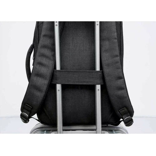 Мужской рюкзак Amelie Galanti черный (A020-black): Фактура Тканая, Матовая