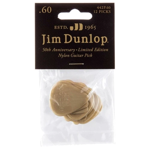 Медиатор Набор медиаторов DUNLOP 442P.60 50th ANNIVERSARY GOLD NYLON PLAYER'S PACK 0.60: Тип Медиатор