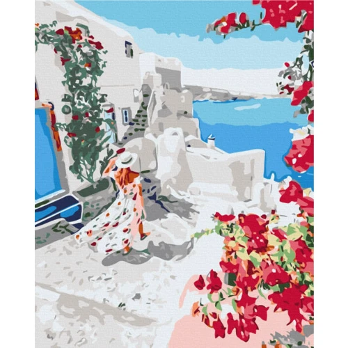 Картина по номерам Brushme Цветущая Греция 40x50 см (BS34836)