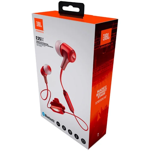 Навушники JBL E25BT Red (JBLE25BTRED): Тип конструкції вакуумні