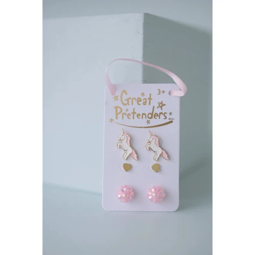 Набор Great Pretenders серьги-гвоздики 3 шт (90602): Тип Сережки