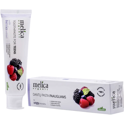 Melica Organic Зубна паста для підлітків "Ягідний мікс" 100 ml: Призначення Очищення, Для молочних зубів