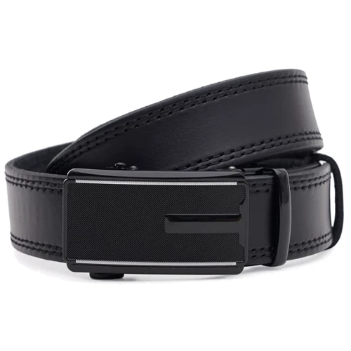 Чоловічий ремінь Borsa Leather чорний (115v1genav35-black)