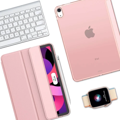 Аксессуар для iPad BeCover Case Book Tri Fold Hard Pink for iPad Air (2020-2025) (711416): Материал искусственная кожа