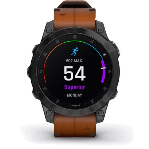 Смарт-часы Garmin Epix (Gen 2) Sapphire Black Titanium with Chestnut Leather Band (010-02582-30): Сенсорный экран есть