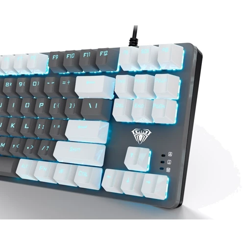 Клавиатура Aula F3287 Keycap KRGD Blue USB UA White/Grey (6948391240688): Интерфейс подключения USB