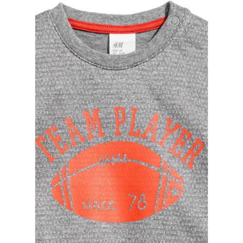 Футболка H & M 5224496 74 см сіра: Стать хлопчик