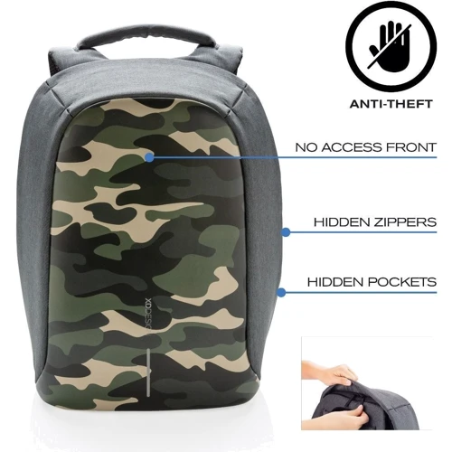 XD Design Bobby Anti-Theft Backpack Camouflage Green (P705.657) for MacBook 13-14" фото 10