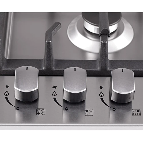 Варочная поверхность газовая Pyramida PFX 643 Inox Luxe: Размеры для встраивания (ШxГ) 55x47 см