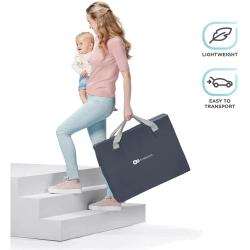 Кровать-манеж 2 в 1 Kinderkraft Movi Pink (KCMOVI00PNK0000): Колеса Нет
