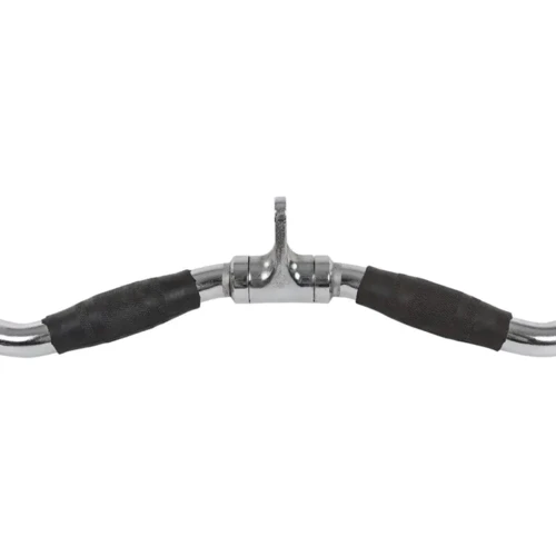 Ручка для верхней тяги York Fitness 70см W-образная с резиновыми рукоятками, хром (00014961361568)