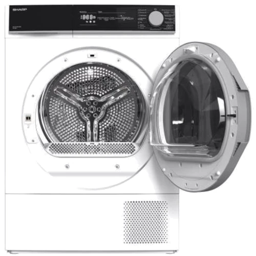 Сушильна машина Sharp KD-NHH8S7GW2-PL: Особливості Инверторный двигатель, Блокировка от детей, Дисплей