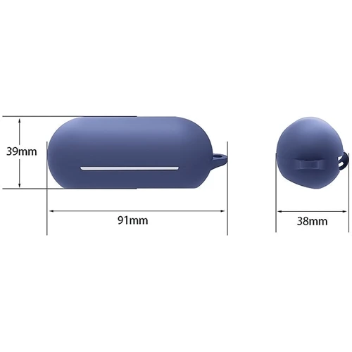 Чехол BeCover Silicon Case Dark Blue (712021) for Sony WF-C500: Особенности С карабином